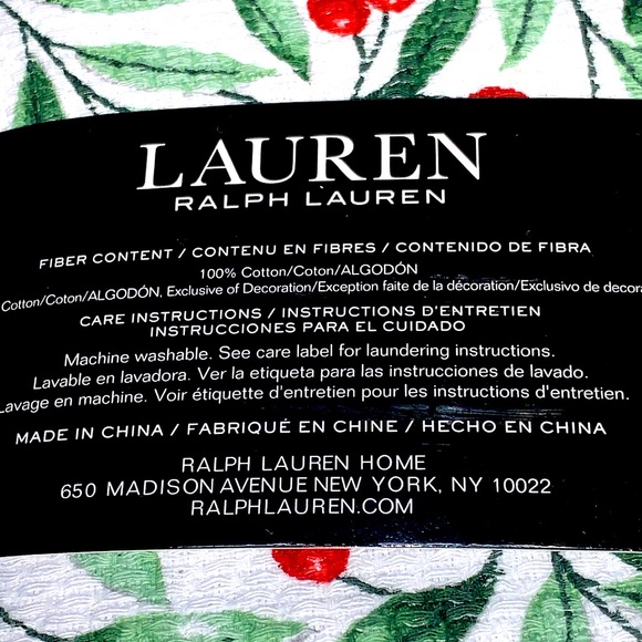 RALPH LAUREN KITCHEN TOWELS HOLIDAY BERRIES SET OF 3 NEW - Picture 6 of 6
